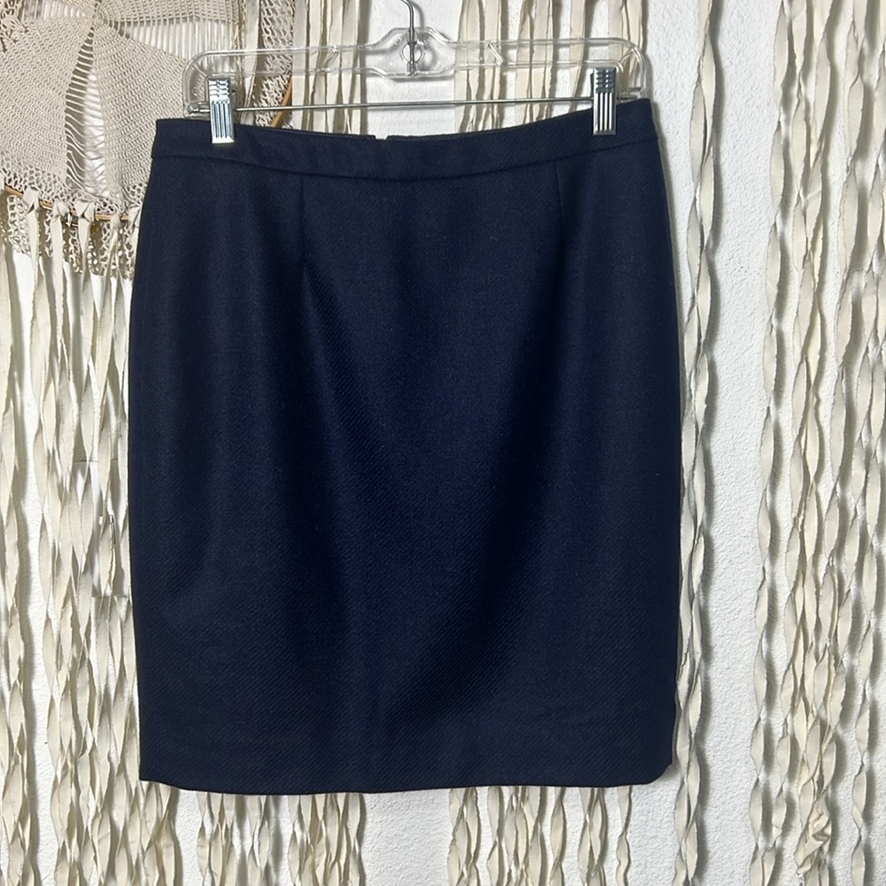 Boden NWT Navy British Tweed Pencil Skirt Size 8P